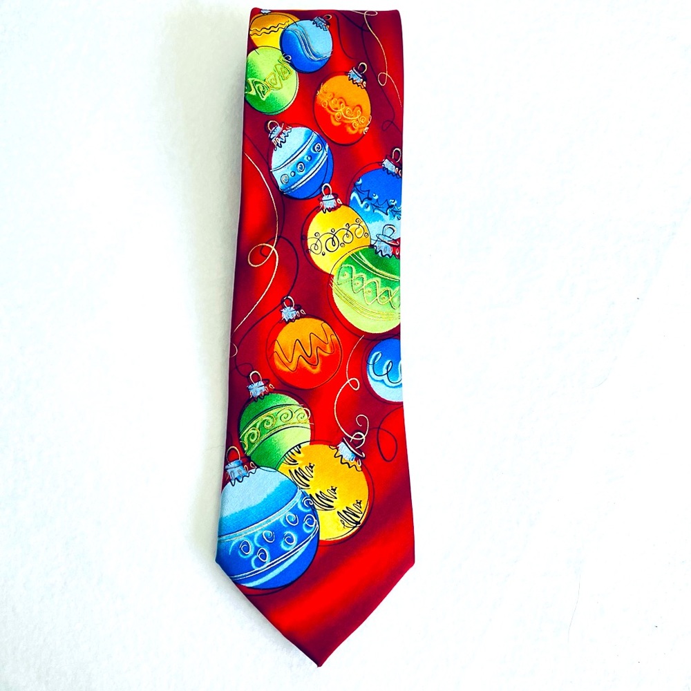 J. Garcia silk Christmas ornament tie